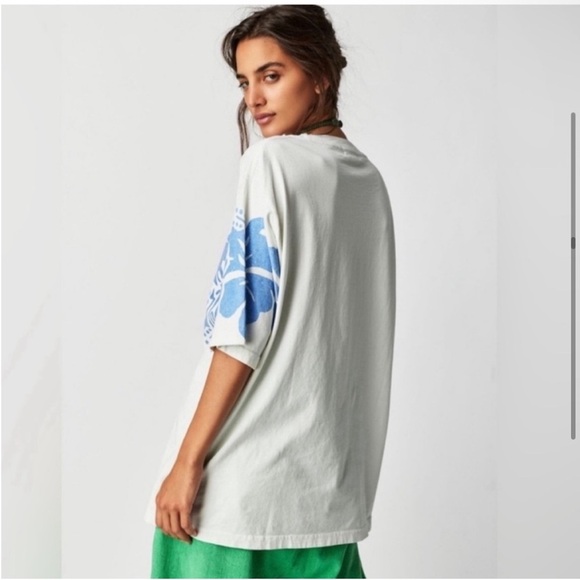 Free People The Bureau Hibiscus Oversized Tee - Picture 4 of 9